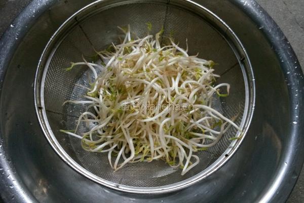 豆芽炒粉丝的做法图解2