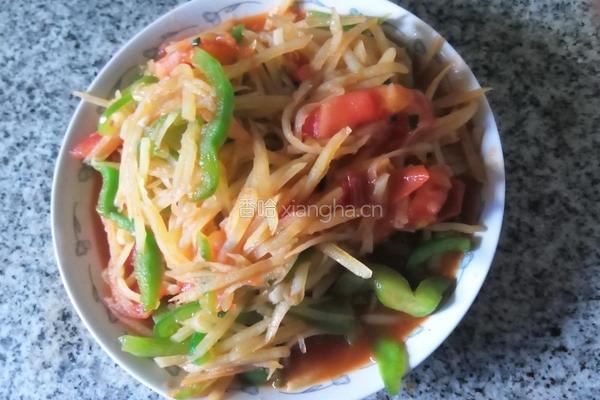 番茄炒土豆丝的做法图解3