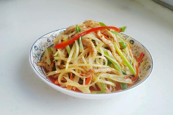 青红椒子姜肉丝的做法图解11