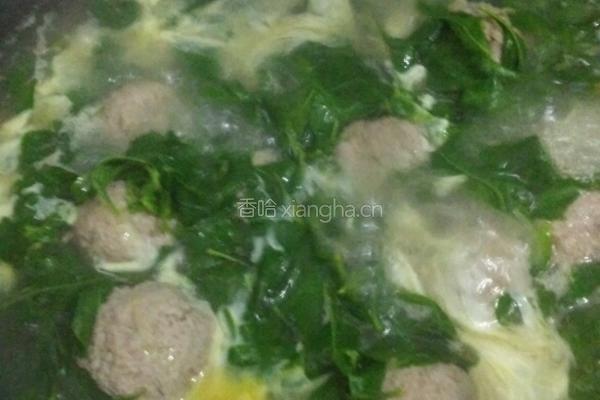 牛肉丸枸杞菜鸡蛋汤的做法图解5