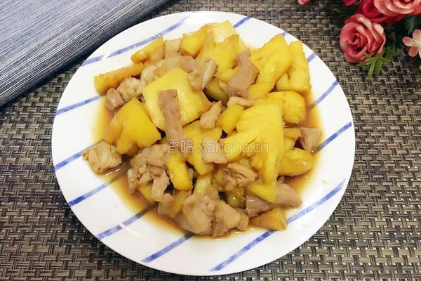 菠萝炒肉的做法图解7