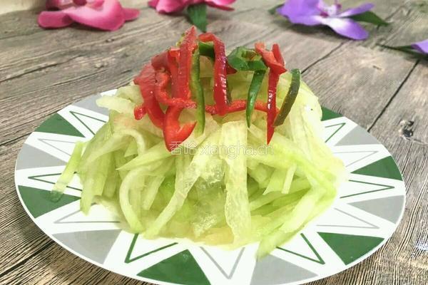 双椒拌西瓜皮的做法图解7