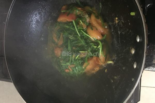 西红柿炒韭菜的做法图解6