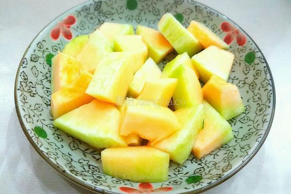 哈密瓜棒棒鸡的做法图解5