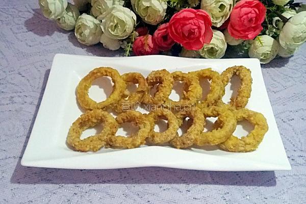 DIYの香酥鱿鱼圈的做法图解8