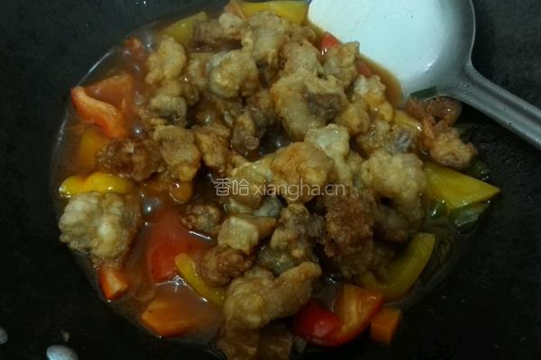 彩椒咕噜肉的做法图解14
