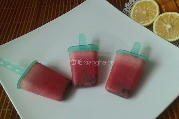 西瓜椰奶冰块的做法图解6