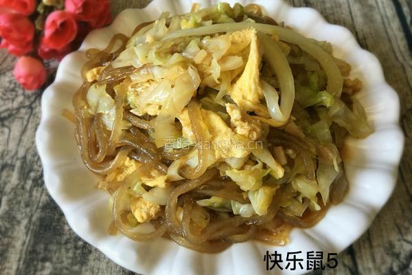 卷心菜粉条炒鸡蛋的做法图解10