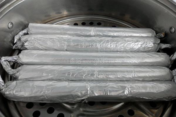 锡纸糯米肉肠(蒸屉版)的做法图解9