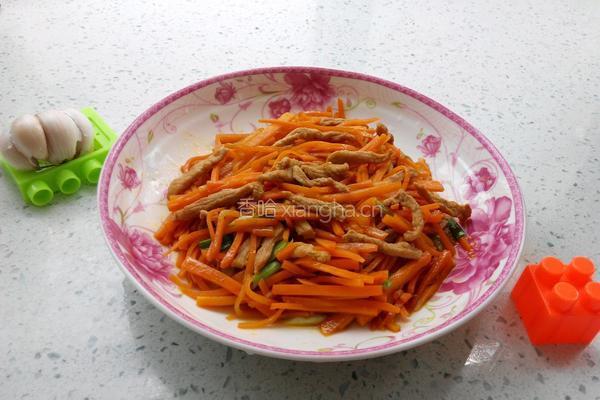 胡萝卜丝炒肉丝的做法图解6