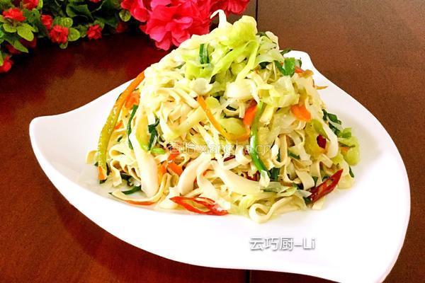 卷心菜辣炒豆腐皮的做法图解16