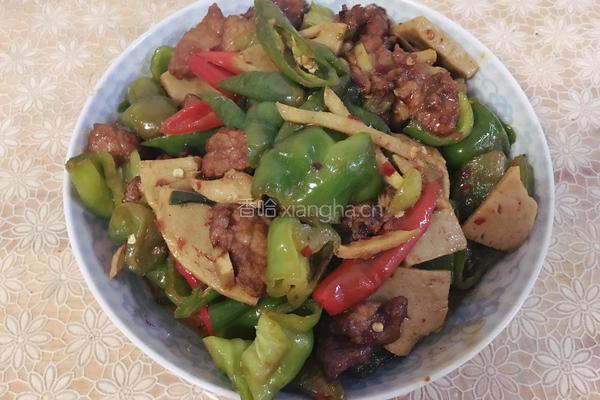 青椒面筋炒肉片