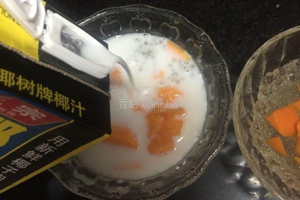 椰汁芒果西米露的做法图解7