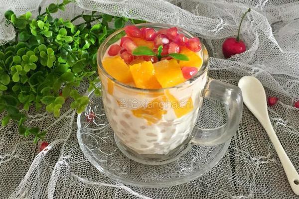 椰汁芒果西米露的做法图解8