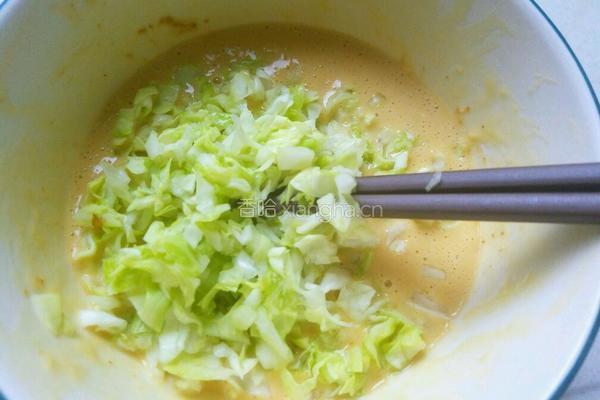 卷心菜鸡蛋饼的做法图解6