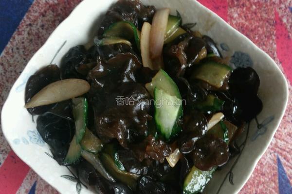黄瓜炒木耳的做法图解6