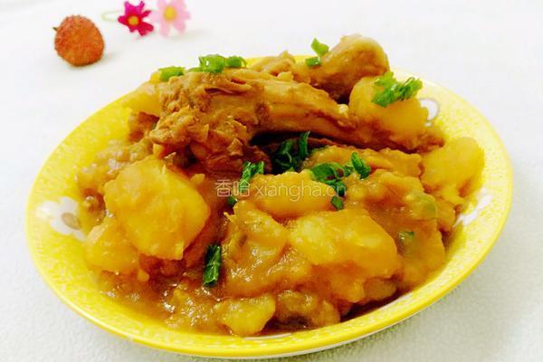 土豆焖鸡腿