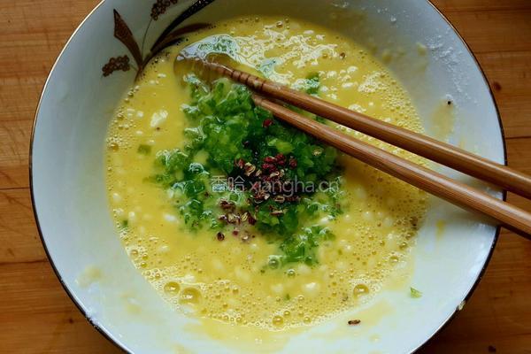 彩椒鸡蛋饼的做法图解5