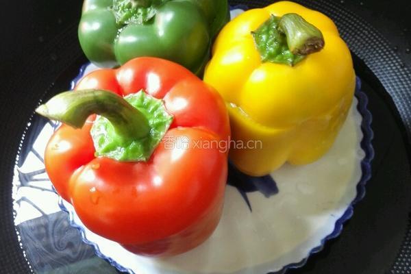 彩椒酿肉的做法图解8