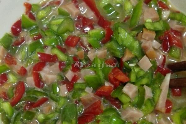 彩椒火腿斩蛋的做法图解5