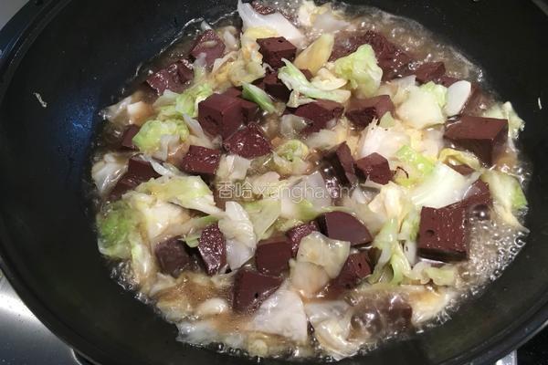 卷心菜炖血豆腐的做法图解8