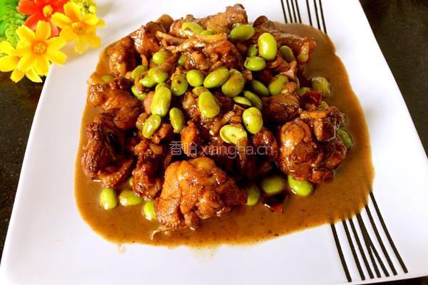鸡腿烧毛豆的做法图解7