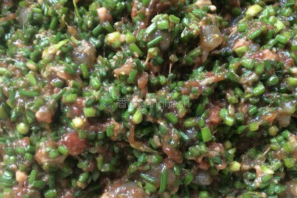 韭菜苔虾仁饺子的做法图解5