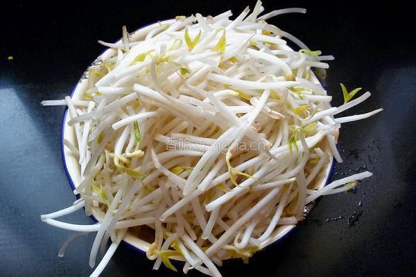 绿豆芽炒蛋皮的做法图解2