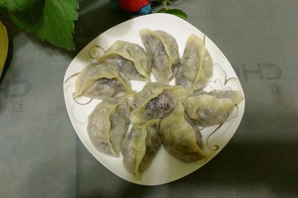 紫卷心菜蒸饺的做法图解7