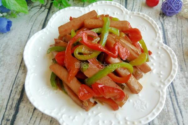 彩椒炒午餐肉的做法图解8