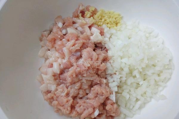 香菜肉饼的做法图解3