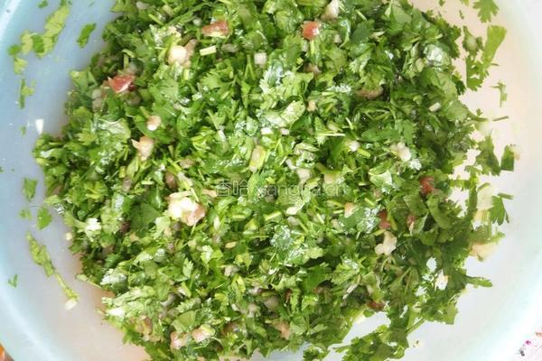 香菜肉饼的做法图解6