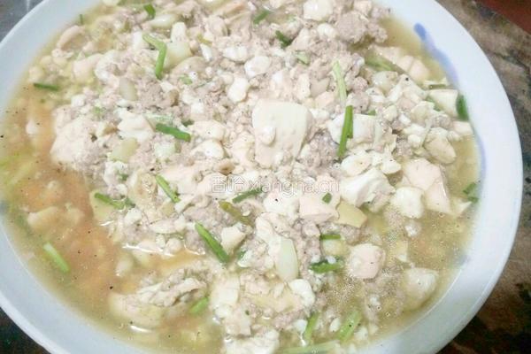 小葱肉末炒豆腐的做法图解7