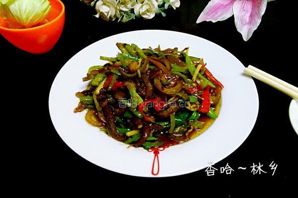 双椒炒肉皮的做法图解12