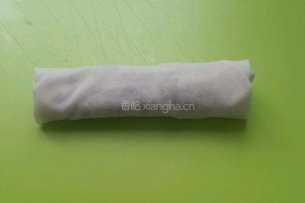 韭菜鸡蛋粉丝春卷的做法图解17