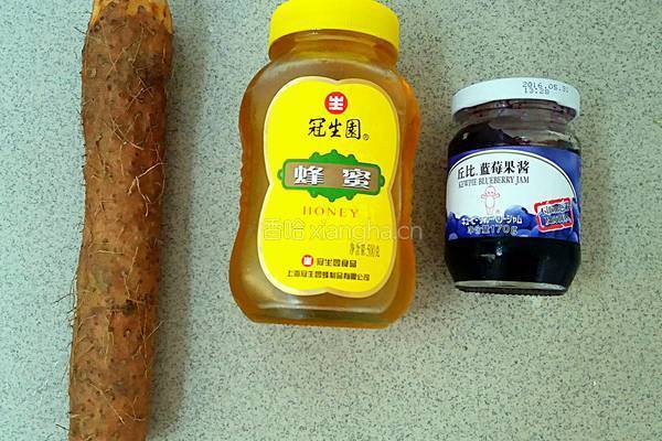 蜜汁蓝莓山药的做法图解1