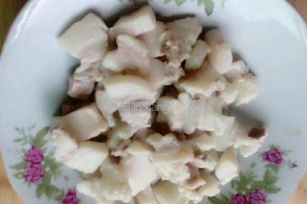 干豇豆炒五花肉的做法图解4