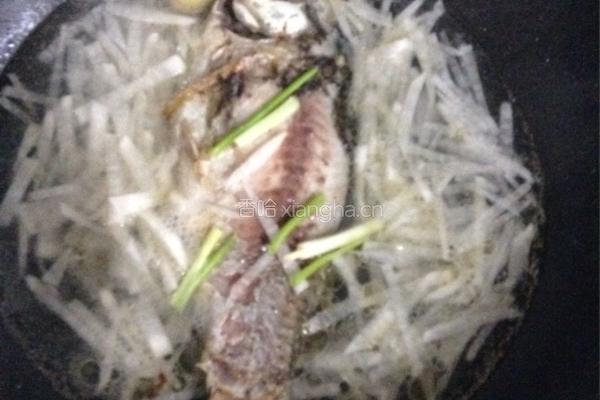 白萝卜丝鲫鱼汤的做法图解5