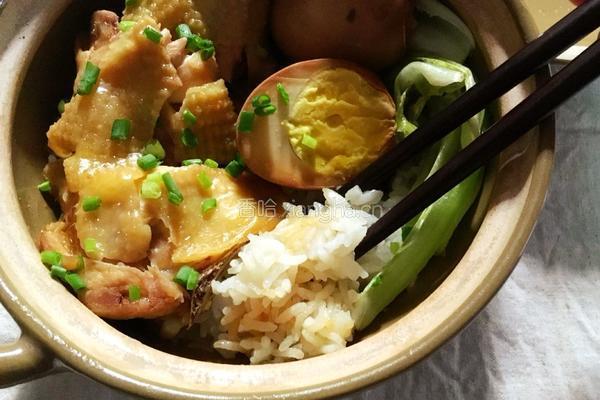 盐焗鸡卤蛋煲仔饭的做法图解8