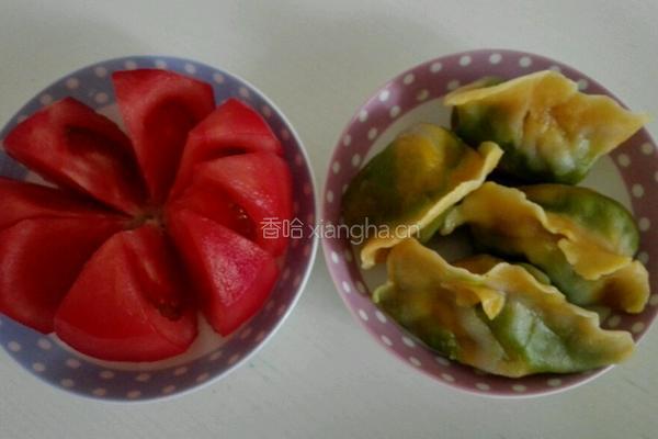 猪肉小白菜彩色水饺的做法图解11