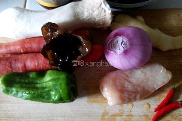 杂蔬炒肉的做法图解1