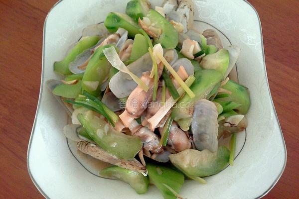 丝瓜炒蛏子的做法图解7