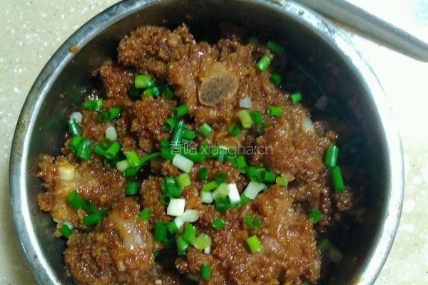 蒸麻辣茄子配粉蒸排骨的做法图解6