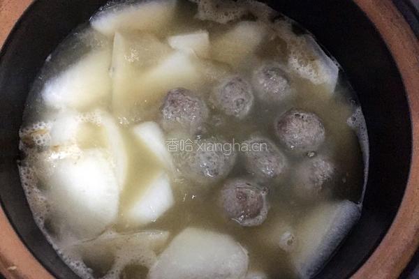 牛肉丸白萝卜汤的做法图解5