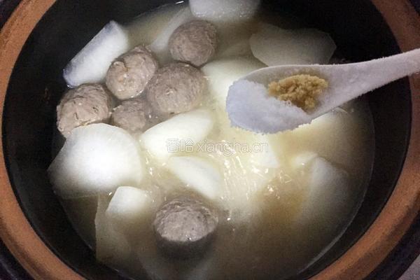 牛肉丸白萝卜汤的做法图解6