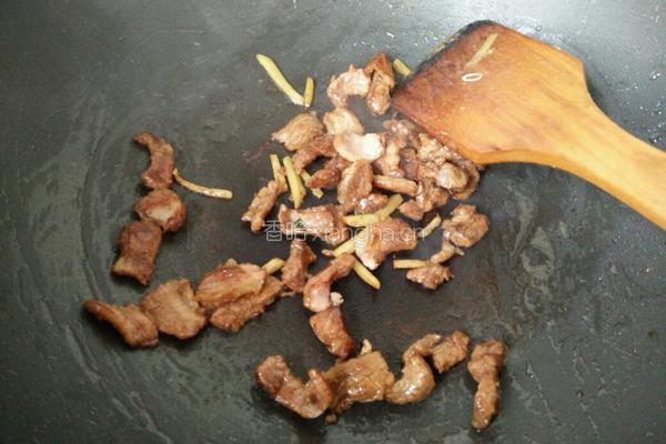 扁豆丝炒肉的做法图解6