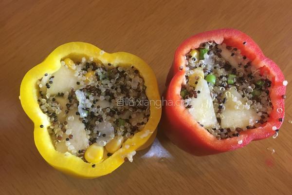 藜麦焗彩椒的做法图解6