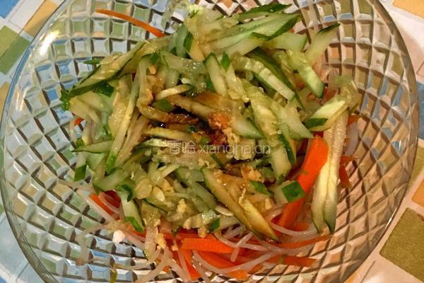 凉拌绿豆芽黄瓜的做法图解6