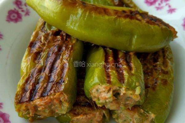 牛角椒包肉的做法图解5