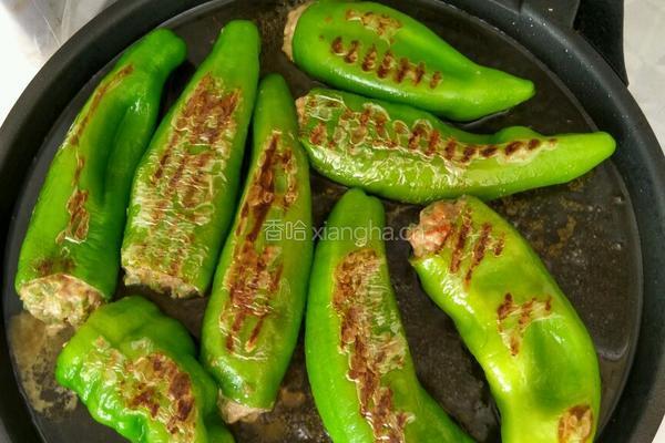 牛角椒包肉的做法图解4